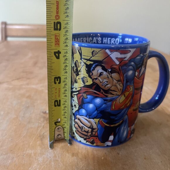 Superman Coffee Mug "America's Hero" 16 Oz DC Comics Cup Jumbo Cup - Picture 6 of 8